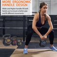 thumbnail image 4 of Set de kettlebells F2C de 5 lb a 20 lb con recubrimiento de HDPE y núcleo de cemento, 4 of 8