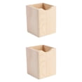 thumbnail image 3 of Raindrops Beige Wood Container for Pencil Holding Single Compartment Design Smooth Surface Eco Friendly Storage Box 2 Pcs, 3 of 8