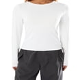 thumbnail image 3 of Women‘s Solid Color Long Sleeve  Neck Streetwear Blouse, 3 of 6