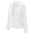 thumbnail image 2 of Vedolay Fall Tops for Women Suit Jackets for Women Casual Open Front Long Sleeve Work Office Lapel Button Blazer Jackets,White XL, 2 of 5