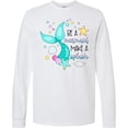 thumbnail image 3 of Inktastic Be a Mermaid Make a Splash Blue Mermaid Tail Long Sleeve T-Shirt, 3 of 5