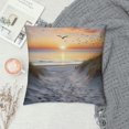 Alepadnf Birds Sunset Pillow Cushion Covers Breathable Short Plush