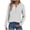White, variant on Besolor Women's Long Sleeve Shirts Trendy Polka Dots V Neck Button Tunic Tops Going out Dressy Blouses