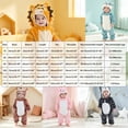 thumbnail image 3 of 12-18Months Newborn Toddler One-Piece Jumpsuit Baby Toddler Infant Hooded Romper Jumpsuit Halloween Outfits Pink Bodysuit Baby Fall Winter Clothing Gift, 3 of 6