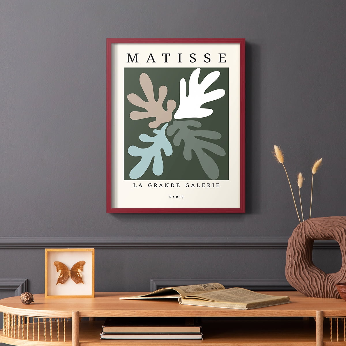 Matisse CCCLXXXIV in Red Solid Wood 11 x 14 Framed Print