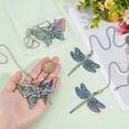 thumbnail image 3 of 1set 4pcs 2 styles Alloy Ceiling Fan Pull Chain Extenders with 304 Stainless Steel Ball Chains Butterfly & Dragonfly Rainbow color 358~370mm 2pcs/style, 3 of 6