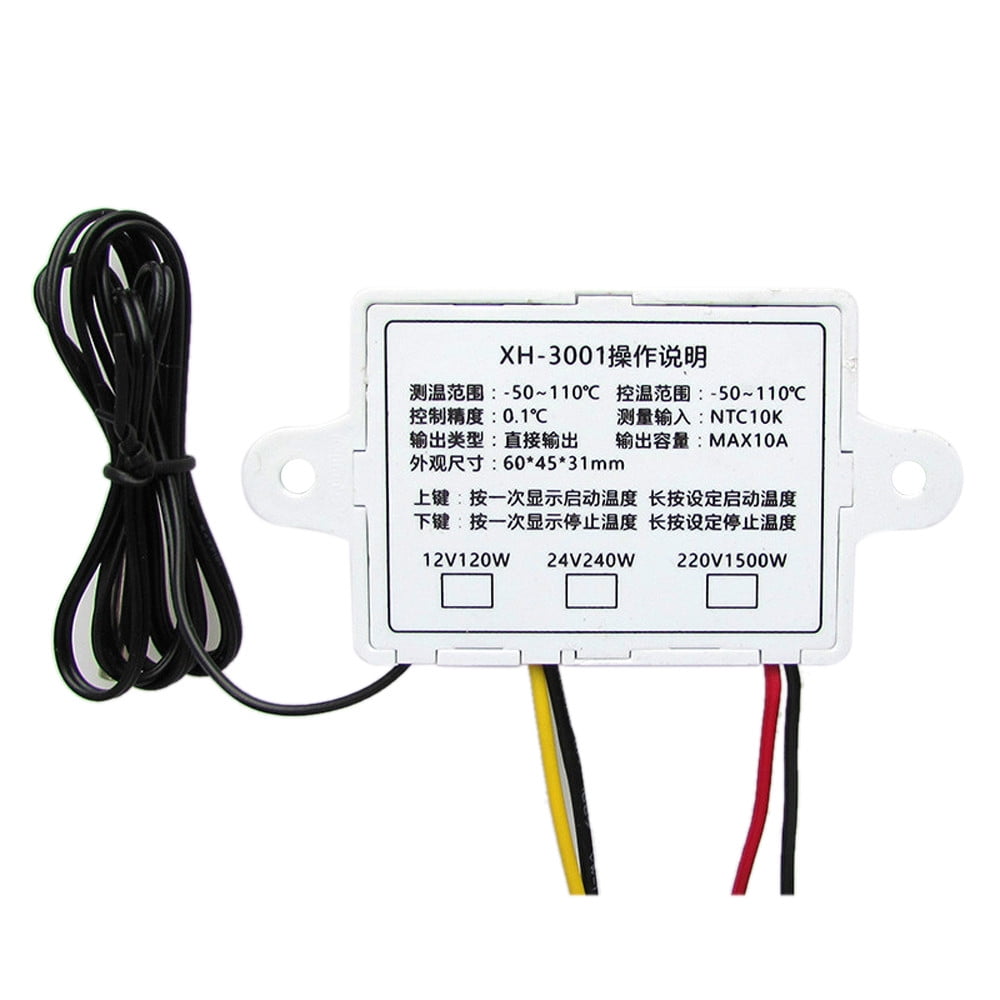 220V 10A Digital LED Temperature Controller Thermostat Control Switch Probe FZ 