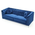 thumbnail image 5 of Glory Furniture Pompano Velvet Upholstered Sofa in Navy Blue, 5 of 7
