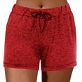 thumbnail image 2 of TRUBKH Shorts for Women Running Shorts Drawstring Elastic Waist Women Camo-shorts for Women Plus Size Workout Shorts Women Workout Shorts Vacation Outfits Board Shorts High Waisted Red L, 2 of 9