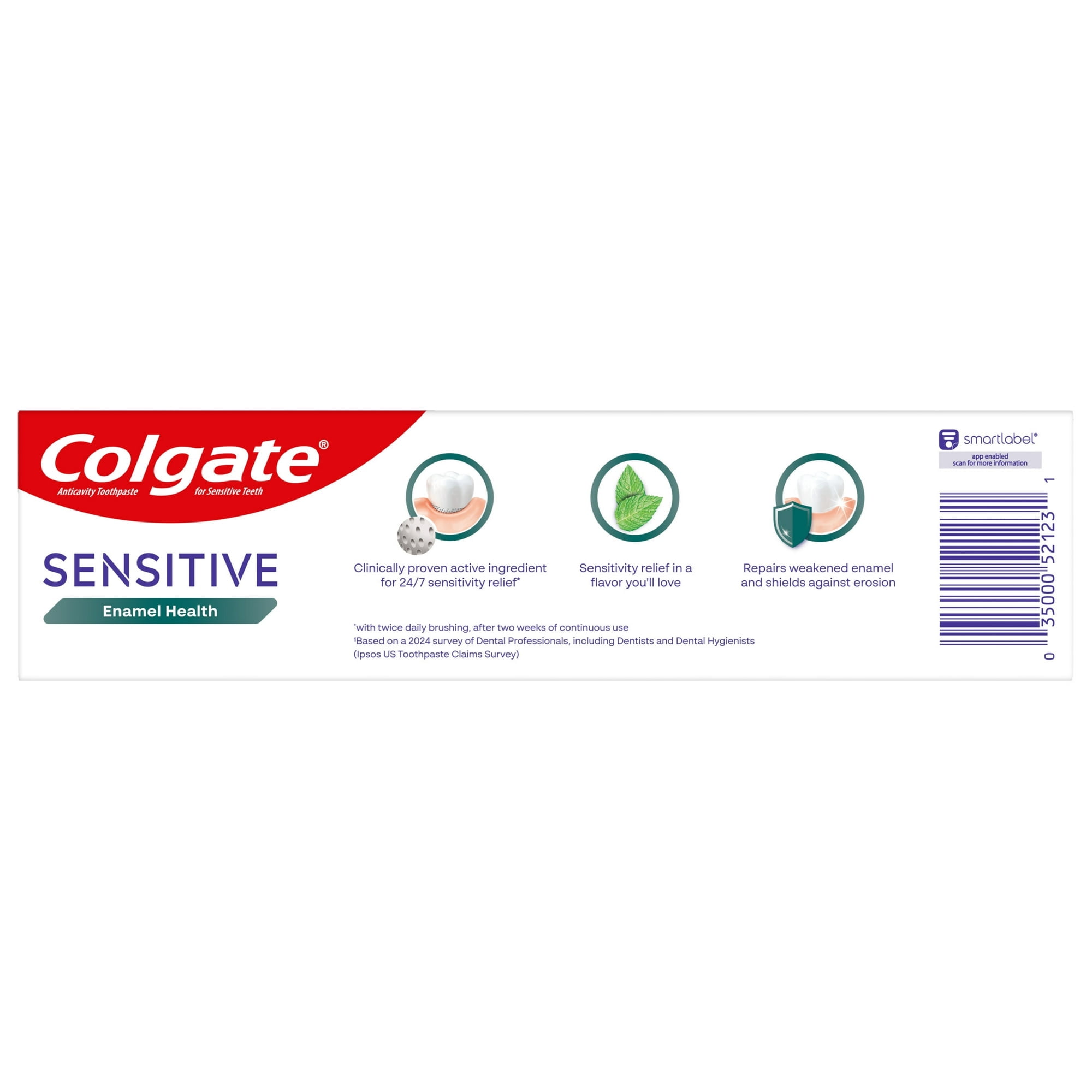 Colgate Sensitive Enamel Health Toothpaste for Sensitive Teeth, Peppermint, 6 oz - 6 Pack