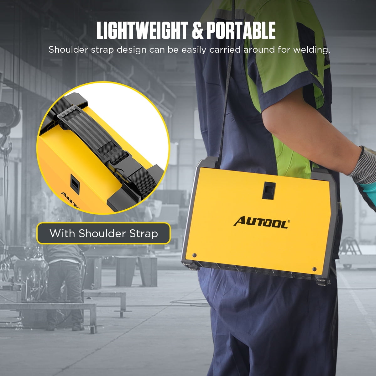 AUTOOL Welder Gasless MIG Welding Machine 110V Portable IGBT Inverter Welder Flux Core Self-Shielding Welding Machine W/ Overheat Protection & Adjustment Knob for Beginner Repair
