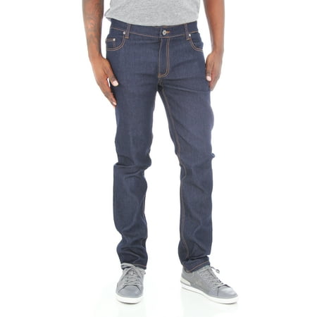 Kayden K Men's Skinny Stretch Raw Denim Jean