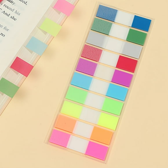 QJUHUNG 220 Strips Sticky Book Tabs 10 Colors Writable Translucent Book Markers Annotating Page Tabs Transparent Sticky Notes Tabs For Binders
