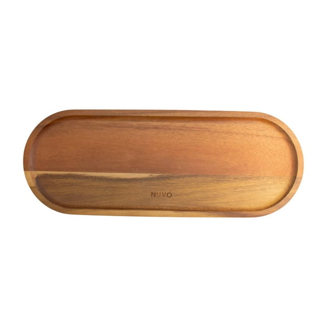 Bandeja de Servicio Nuvó de Madera de Acacia Ovalada 48 Cm
