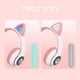 thumbnail image 3 of Auriculares para juegos Bluetooth 5.0 TUNC Gato Inalámbricos con Luz LED Plegables con Micrófono, 3 of 5