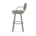 thumbnail image 6 of Amisco Thea 26.5" Swivel Stool - Ivory & Grey Polyester/Ligth Grey Metal, 6 of 9