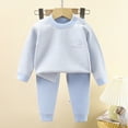 thumbnail image 2 of Gibobby Toddler Boys Pajamas Baby & Toddler Boy Striped Pajamas Set 2-Piece Long Sleeve Soft Sleepwear Cozy Fall Winter for 1t 2t 3t 4t 5t 6t Boy Toddler Boys Clothes,Light Blue,Size 3-4 Years, 2 of 5