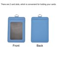 thumbnail image 5 of Uxcell 11cm Vertical Badge Holder PU Leather ID Holder Detachable with 2 Slots and Neck Lanyard Blue, 5 of 6