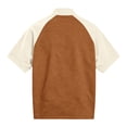 thumbnail image 5 of Hearthz S-4XL Men's 1/4 Zip Raglan Mens Short Sleeve Shirts Color Block Stand Collar Pullover Soft Cuffed Sleeve Contrast Colors Mens Workout Shirts, 5 of 5