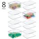 thumbnail image 2 of Caja organizadora de almacenamiento MDesign, paquete de 8, transparente, 2 of 9