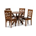 thumbnail image 1 of Baxton Studio Anila Ensemble de Salle à Manger Moderne et Contemporain en Bois Fini Noyer Brun 5 Pcs, 1 of 5
