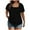 Black, variant on Plus Size Top for Women Women Tops Tops for Women Trendy Square Neck Womens Short Sleeve Tops Ladies Tshirts Short Sleeve