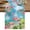 Sky Blue, variant on Pink Flamingos Table Runner, Summer Beach Tropical Floral Cactus Washable Cotton Linen Table Runners 48 Inches Long, Dresser Scarf Runner for Nightstand/Coffee/End Tables 13''x48''