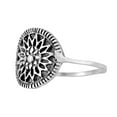 thumbnail image 5 of Stylish Sacred Mandala Flower Detailed Sterling Silver Band Ring-7, 5 of 8