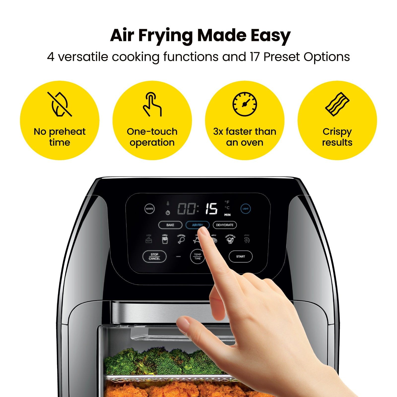Restored Chefman 10-Liter Digital Multifunction Air Fryer Plus Rotisserie, Dehydrator, Oven (Refurbished)