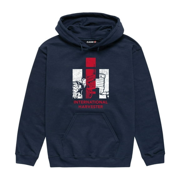 International Harvester Tractor Fill Logo - Men's Pullover Hooded Fleece Sweatshirt