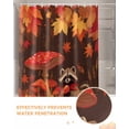thumbnail image 6 of Fall Animal Shower Curtain Set ，Waterproof Fabric Shower Curtains Raccoon Mushroon Maple Leaves Shower Curtains for Bathroom,Bathroom Decor 36"x72", 6 of 7