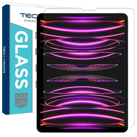 Tech Armor Ballistic Glass Screen Protector Designed for Apple NEW iPad Pro 12.9-inch 2021, 2020 and 2018 Tempered Glass 1 Pack