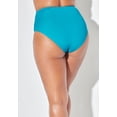 thumbnail image 2 of Swimsuits for All Women's Side Knot Drape Overlay High Waist Swim Brief, 2 of 4