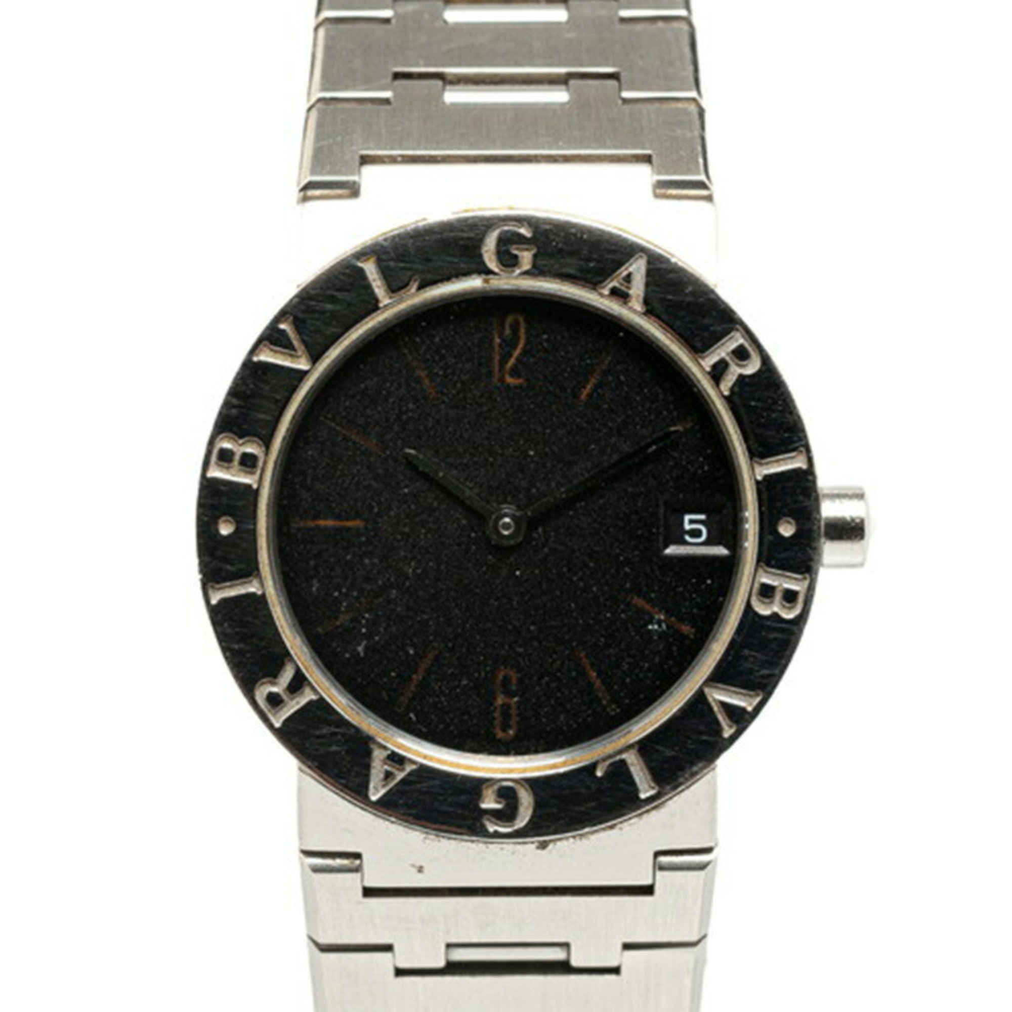 Pre-Owned BVLGARI Watch BB23SS Quartz Black Dial Stainless 