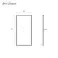 thumbnail image 5 of Pierre 34 x 76 Framed Fixed 3/8 in. (10mm) Clear Tempered Glass Shower Door with Nickel Brushed Frame, 5 of 6
