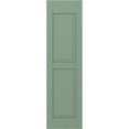 thumbnail image 5 of 12"W x 70"H Americraft Two Equal Raised Panel Exterior Real Wood Shutters (Per Pair), Track Green, 5 of 10
