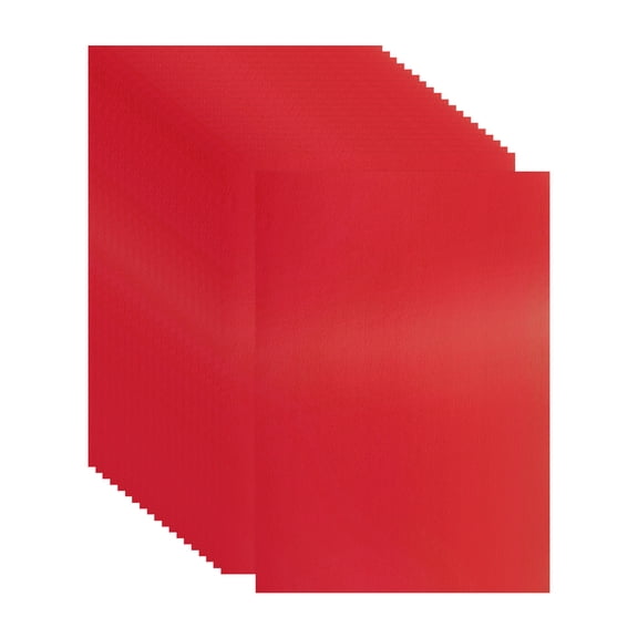 Uxcell 20 Sheets Metallic Foil Paper, A4 Thick 250gsm Cardstock Foil 8.3" x 11.7" Shiny Mirror Glitter Paper Sheets for Crafts Scrapbooks Cards Party Decorations, Bright Red