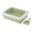 Green, variant on D-GROEE Rectangle Top Cat Litter Box with Scoop Cat Kitty Toilet PP Durable Semi-Enclosed Pet Cleaning Supplies Litter Box, Easy to Clean