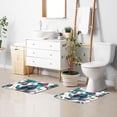 thumbnail image 5 of Toilet Rug Set Non-Slip Bathroom Rugs Soft Plush Machine Washable Contour Bath Mat Cool Dinosaurs Skating 24x20/24x16, 5 of 9