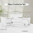 thumbnail image 4 of LDC Lux Decor Collection 10-Piece White Comforter Sets, King, 4 of 7