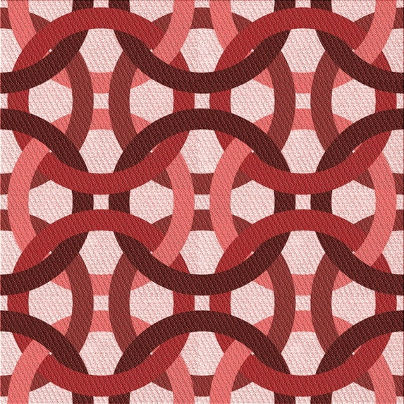Ahgly Company Machine Washable Indoor Square Transitional Light Coral Pink Area Rugs, 6' Square