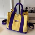 thumbnail image 4 of Bolso bandolera elegante para mujer, bolso informal de lona de gran capacidad (amarillo), 4 of 8