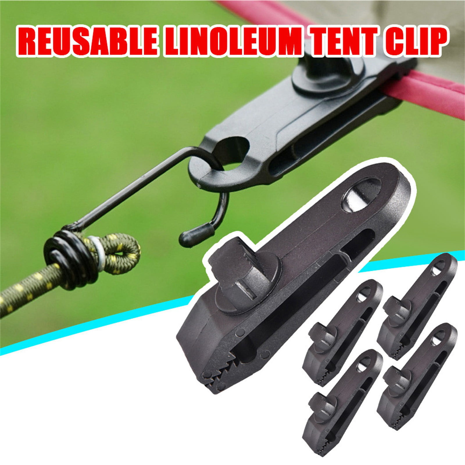 5/10PCS Camping Tent Added Pull Point Windproof Fixed Tarp Linoleum Tent Clips 