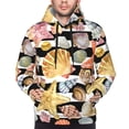 thumbnail image 4 of KLL Sea Shell Print Mens Hoodie Long Sleeve Casual Pullover Hooded Sweatshirt Fashion Drawstring Hoodies with Pocket-3X-Large, 4 of 6
