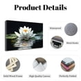 thumbnail image 5 of ZHONGYUTONG Zen Picture Wall Decor White Lotus Flower Bloom in Water Canvas Art Prints (12"x18"), 5 of 6