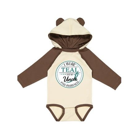 

Inktastic I Wear Teal for my Uncle- PTSD Awareness Gift Baby Boy or Baby Girl Long Sleeve Bodysuit