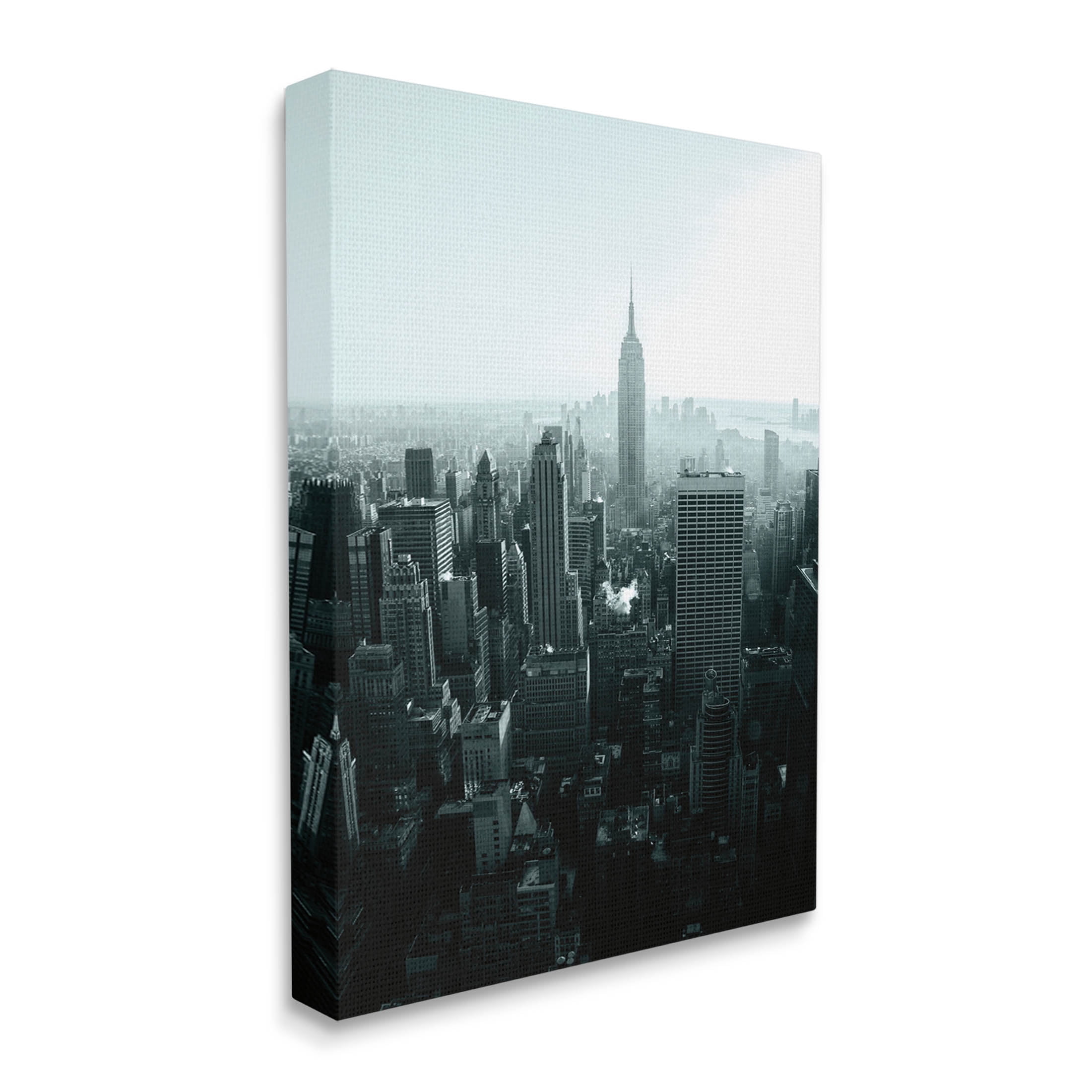 Stupell Industries Aerial City View Urban Skyscraper Photograph Gallery Wrapped Canvas Print Wall Art, Design by Aledanda