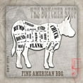 thumbnail image 2 of LightBoxJournal 20x20 Black Ornate Wood Framed with Double Matting Museum Art Print Titled - American Butcher Shop Cow, 2 of 4