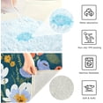 thumbnail image 6 of Coolnut Multicoloured Flowers High Absorbent U-Shaped Contour Toilet Rugs Machine Washable,24"x20", 6 of 7