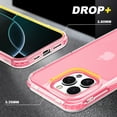 thumbnail image 4 of Decase Shockproof Case Compatible with iPhone 13 with 3-Layer Drop Protection,Rugged Translucent PC+TPU Hybrid Back Cover, Anti-Scratch Heavy Duty Case Fits for iPhone 13,Pink, 4 of 4